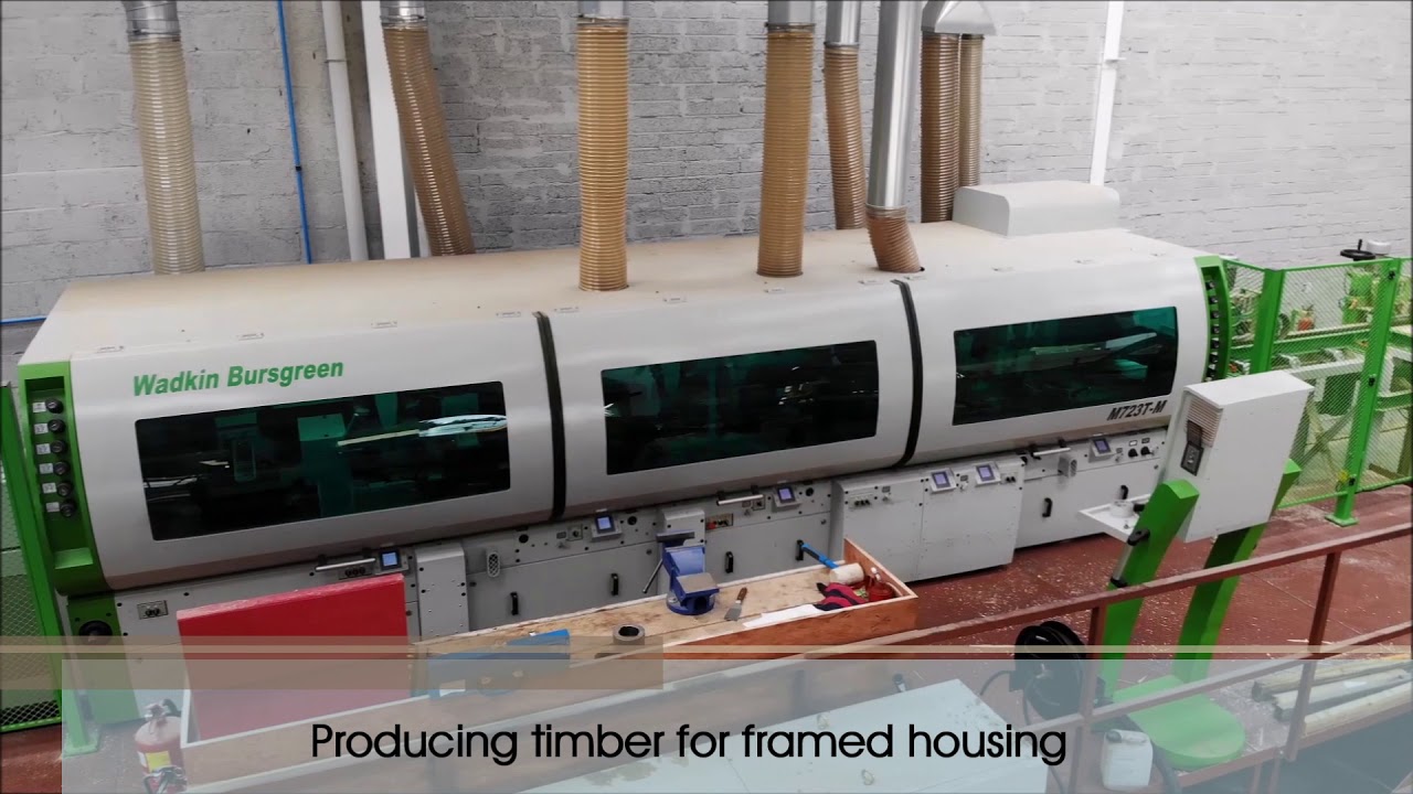 Producing timber for framed housing - Wadkin Bursgreen Planer Moulder