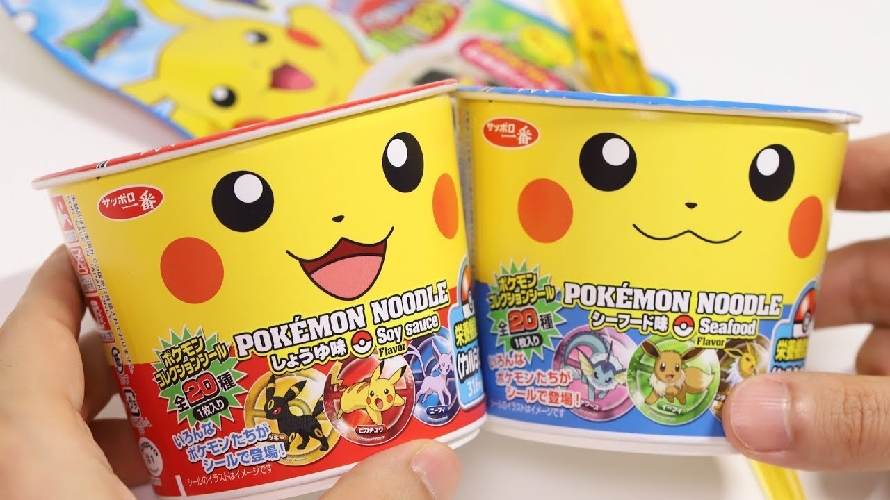 Pokemon Cup Ramen Noodles with Pokemon Toppings