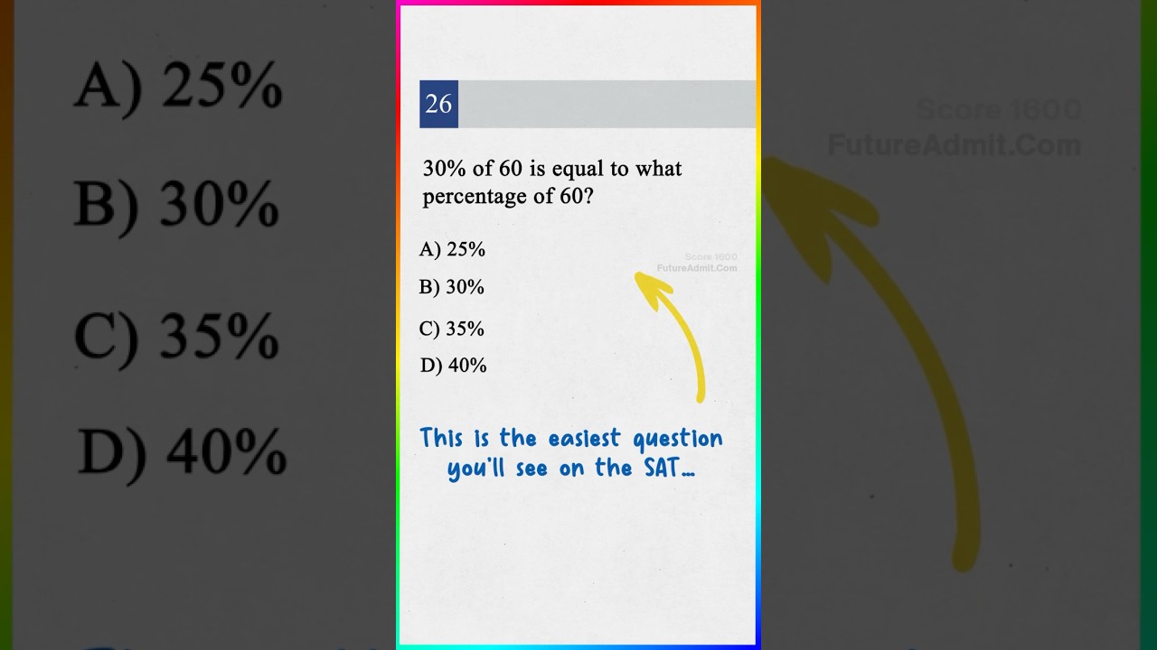 The easiest question on the SAT?🤨