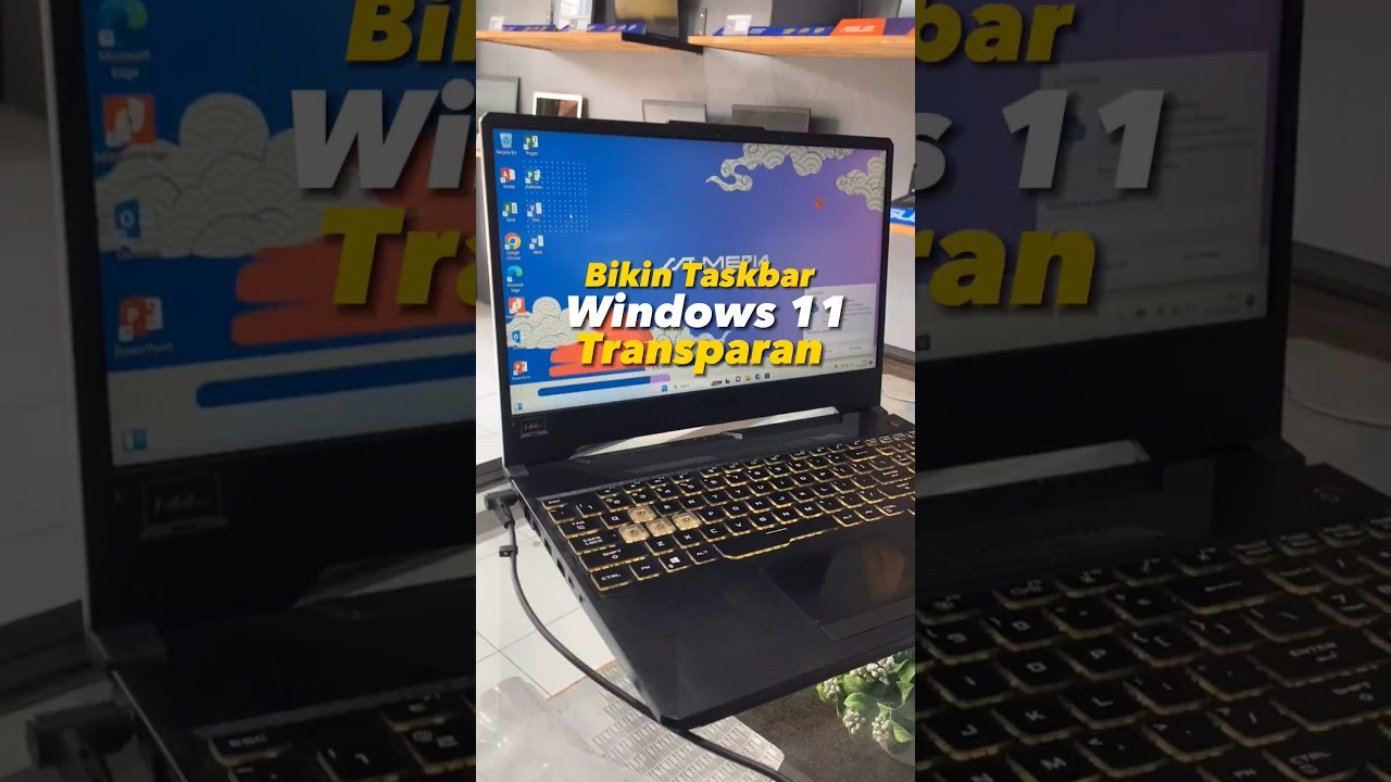 Bikin Taskbar Windows 11 Jadi Transparan #tips #shortvideo