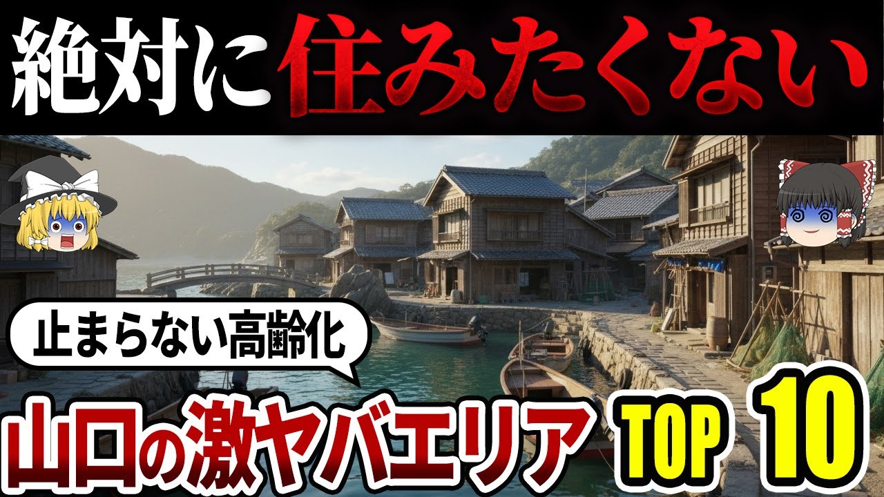 【正直キツい】山口県の住みたくない街ランキングTOP10｜実は住むとキツい街が多い件【ゆっくり解説】