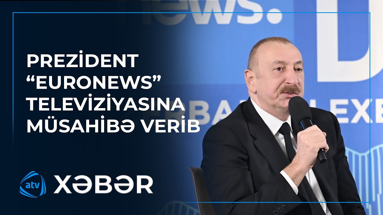 Prezident İlham Əliyev Davosda “Euronews” televiziyasına müsahibə verib