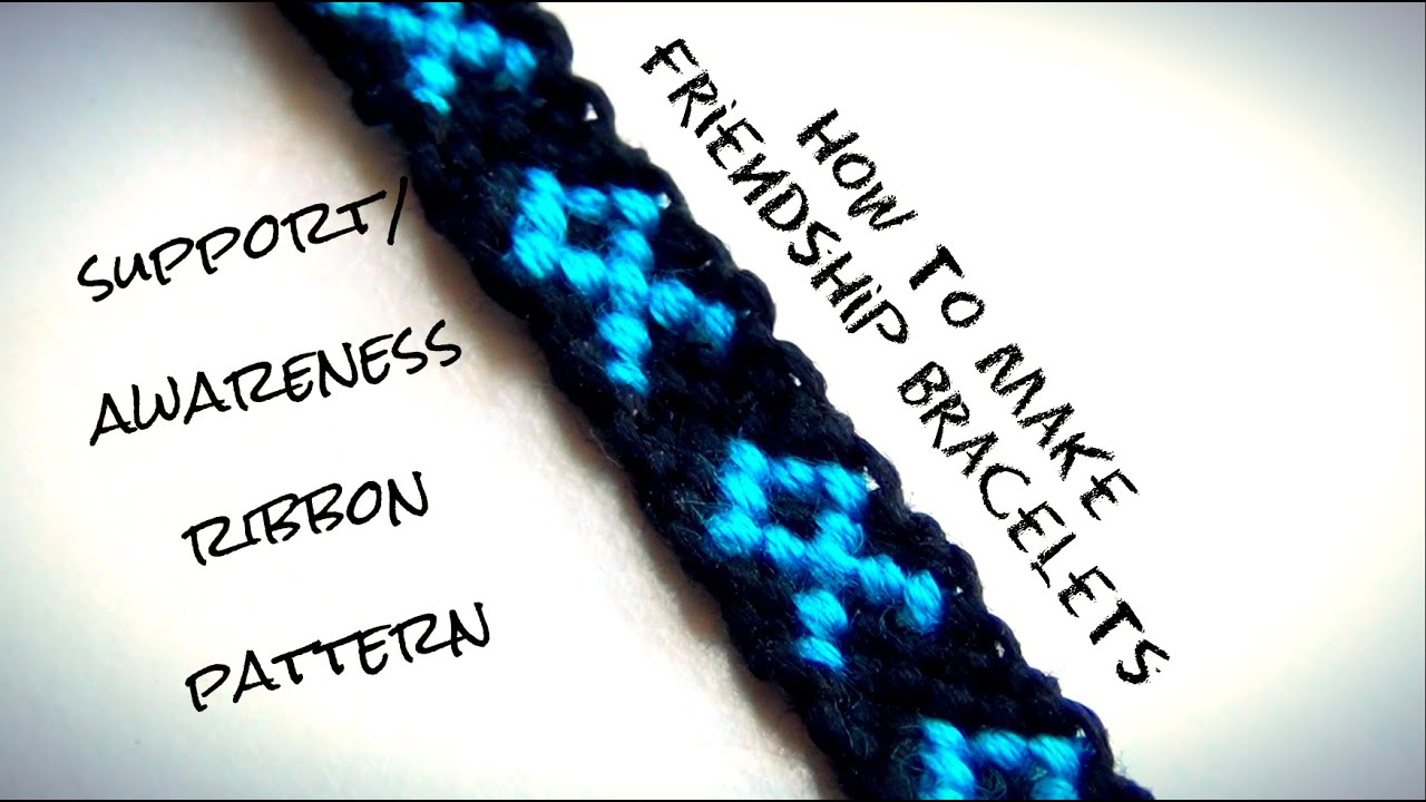 How To Make Friendship Bracelets ♥ Support / Awareness Ribbon Pattern