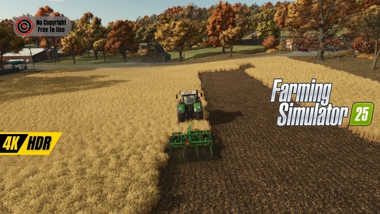Free to Use 4K Footage – Farm Simulator 2025 | No Copyright Gameplay