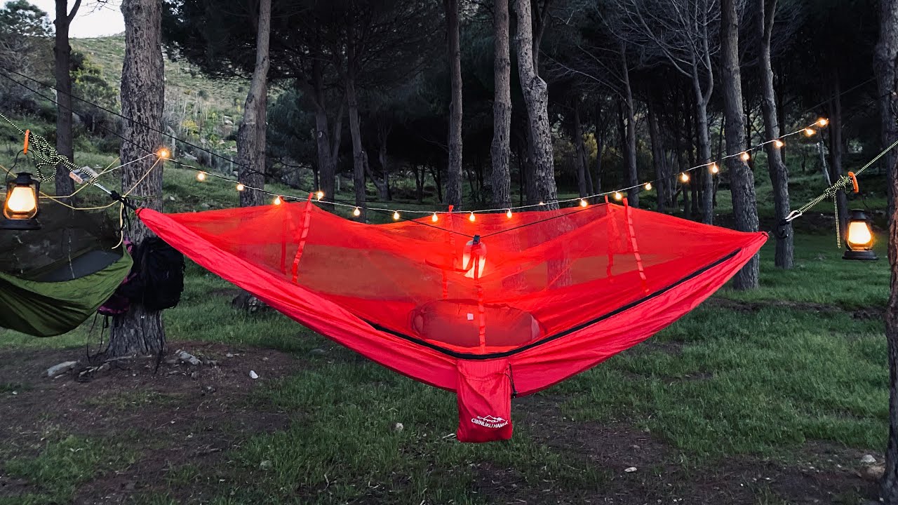 ORMANDA HAMAK KAMPI! HAMMOCK CAMPING IN RAIN FOREST!