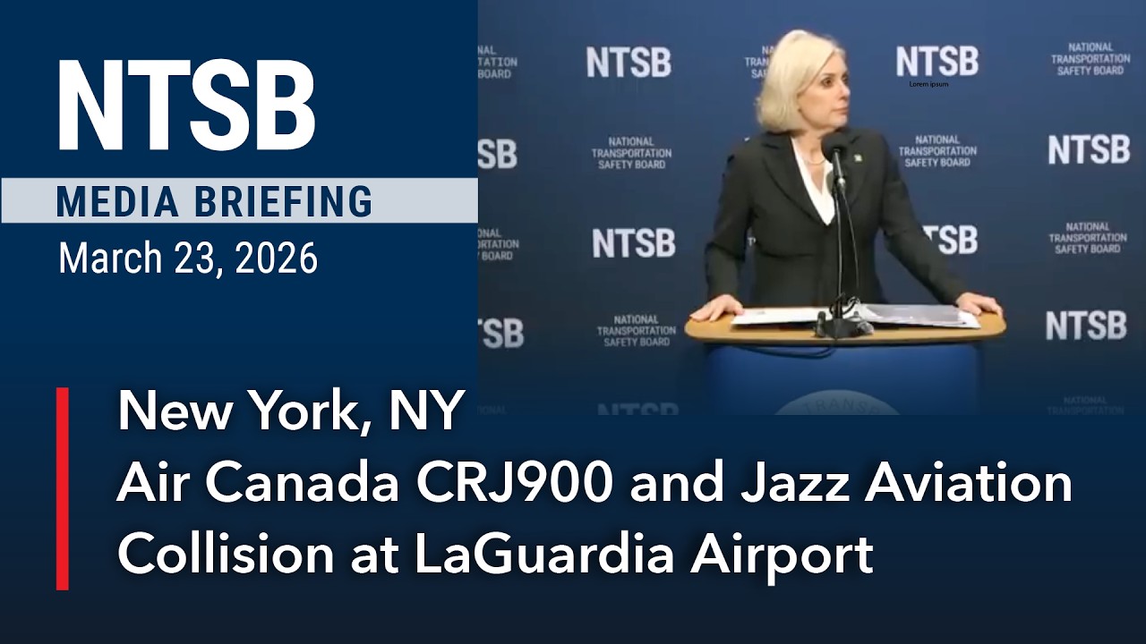 Самолет CRJ900 авиакомпании Jazz Aviation, рейс Air Canada Express 8646, в аэропорту ЛаГуардия в ...