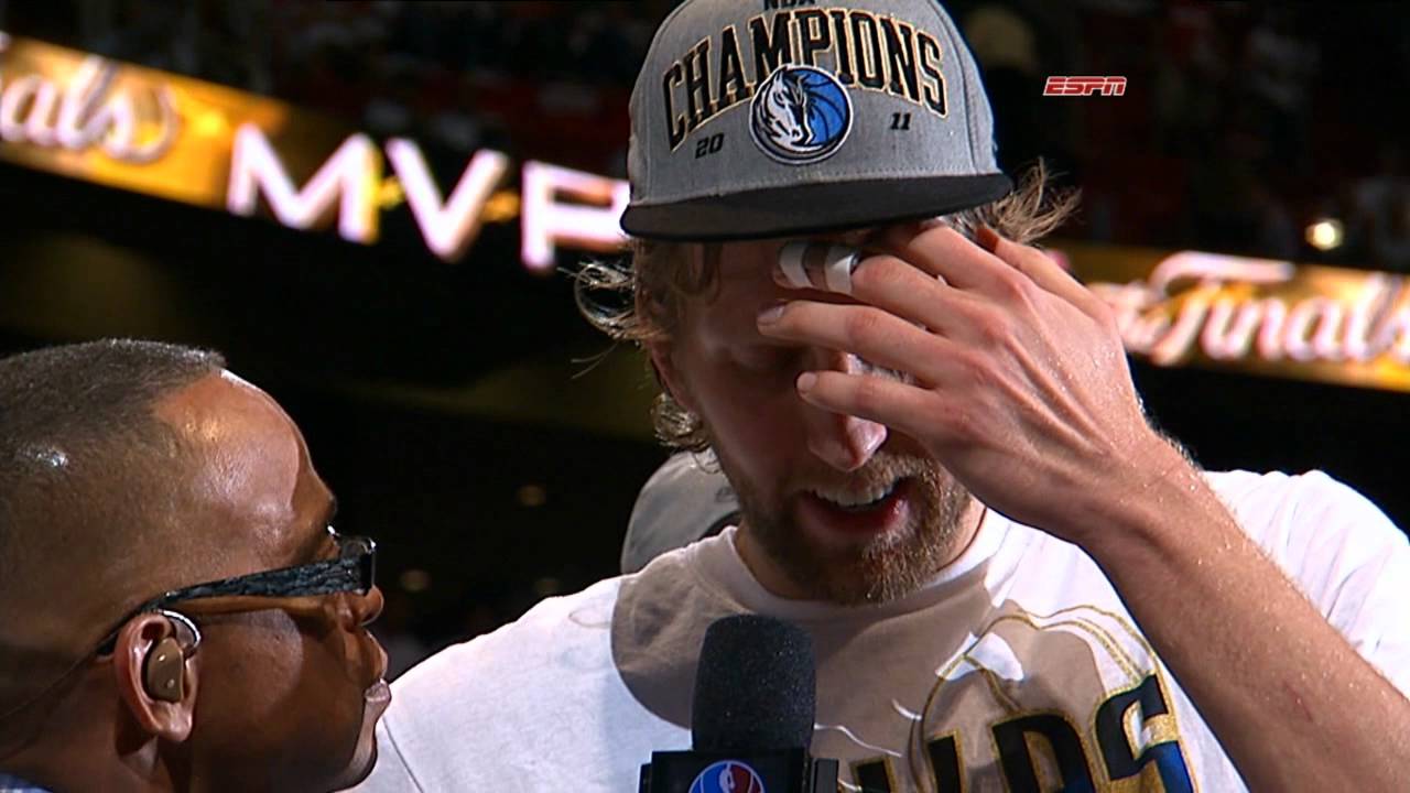 Dirk Nowitzki Receives the Finals MVP