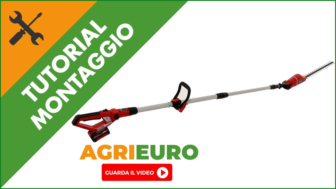 Tagliasiepe a batteria su asta telescopia Einhell GE-HH 18/45 Li T: montaggio e funzionamento