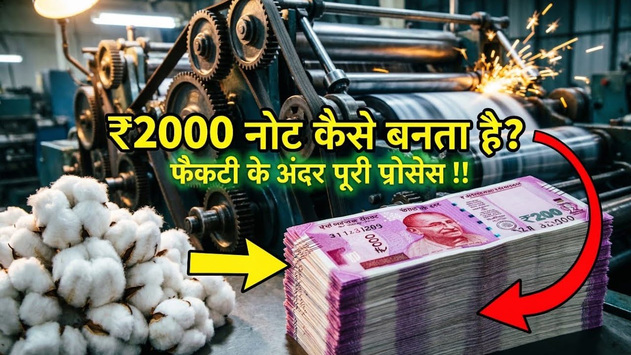 ₹2000 Indian Rupee Printing Factory | From Cotton to Circulation | Full Industrial Process Document.