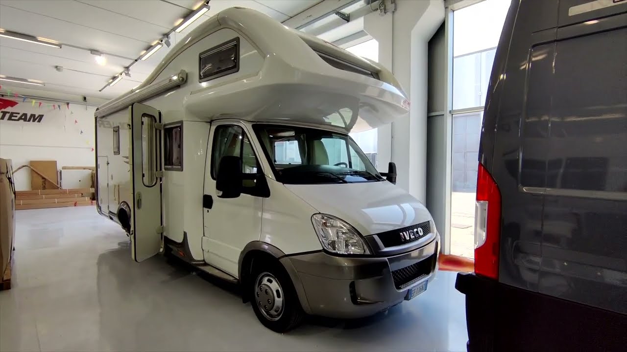 Arca M 720 GLM Green Camper Mansardato Patente C con garage posteriore usato