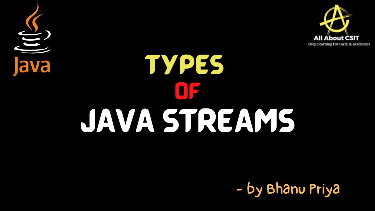 Типы потоков Java | Поток байтов | Поток символов | lec 83 | Учебник по Java | BhanuPriya