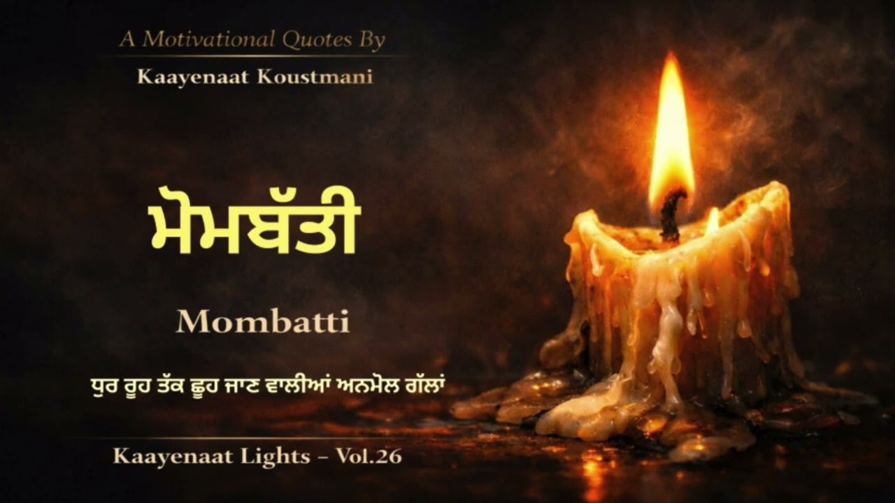 ਮੋਮਬੱਤੀ | Mombatti | Kaayenaat Koustmani {KLP-26} Motivational Quotes Inspirational Punjabi Thoughts