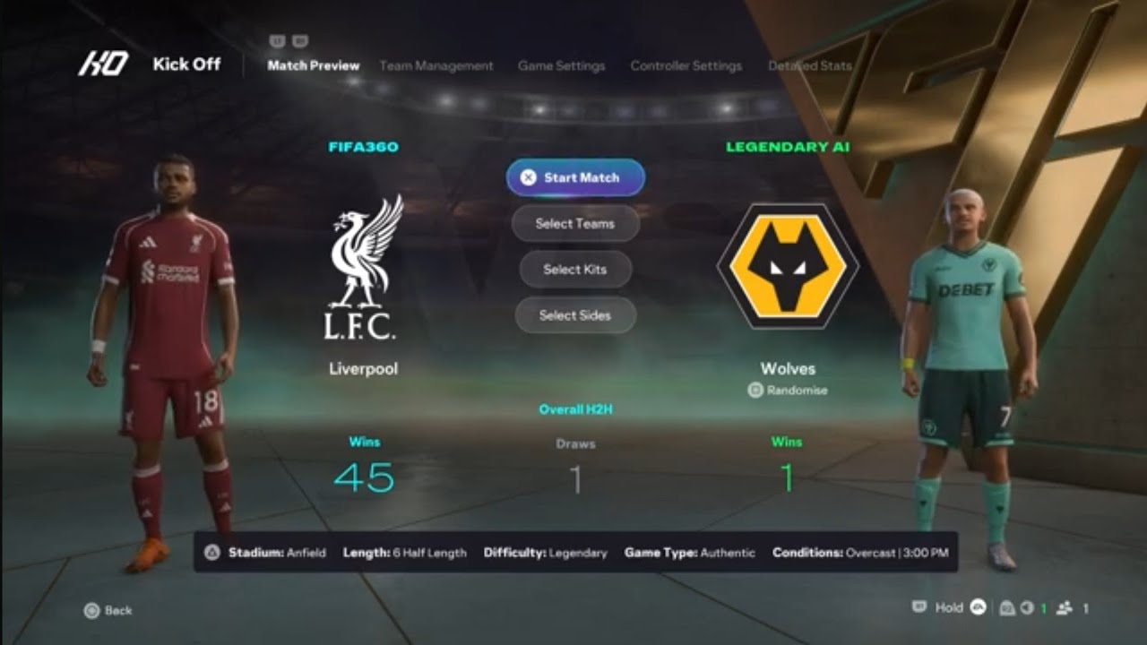 EA SPORTS FC 26 | Legendary | Premier League | Liverpool v Wolves | Anfield