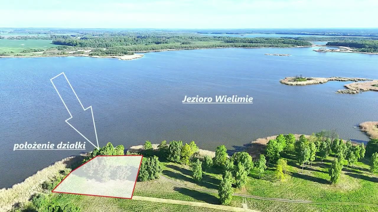 PGN - Jezioro Wielimie - działka budowlana z dostępem do jeziora - Marcelin gm. Szczecinek