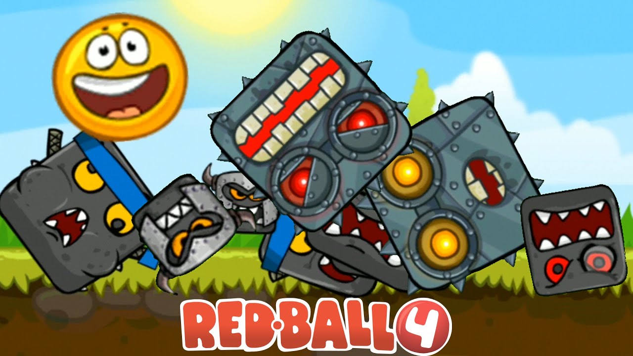 Red Ball 4 - Yellow Ball, Boss 1, Taran Box Vs THREE Boss 3 in The Battle