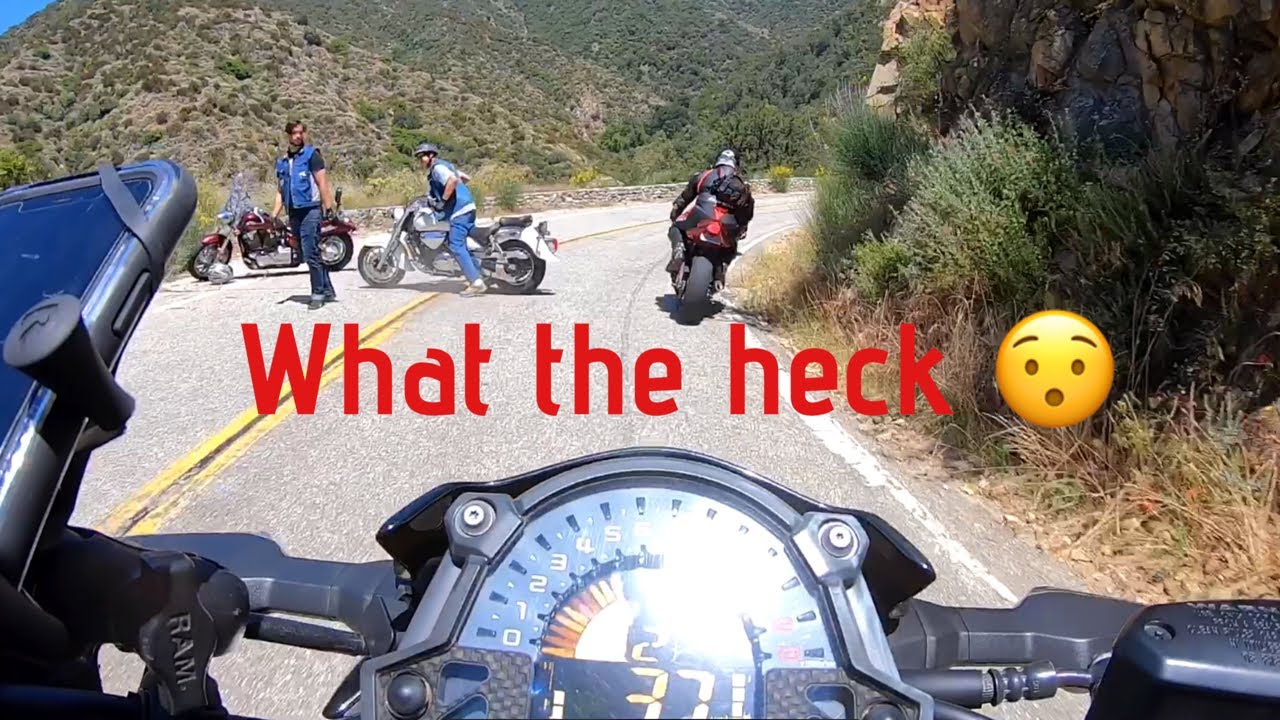 CLOSECALL TBONE with Harley riders |  R6 gets passed by an R3  | GoPro onboard Kawasaki Z900
