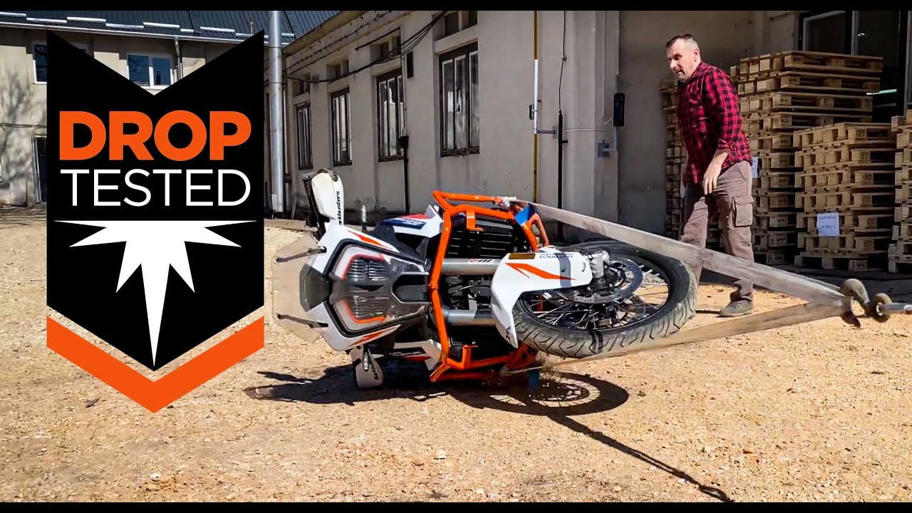 Brutally Drop&Drag Tested - KTM 1290 Super Adventure Crash Bars by Outback Mortortek