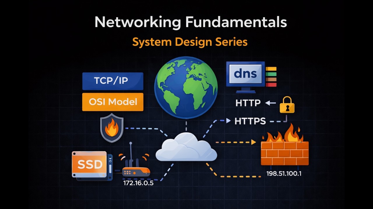 Networking Fundamentals for System Design | TCP vs UDP, DNS, HTTP/HTTPS, Load Balancing