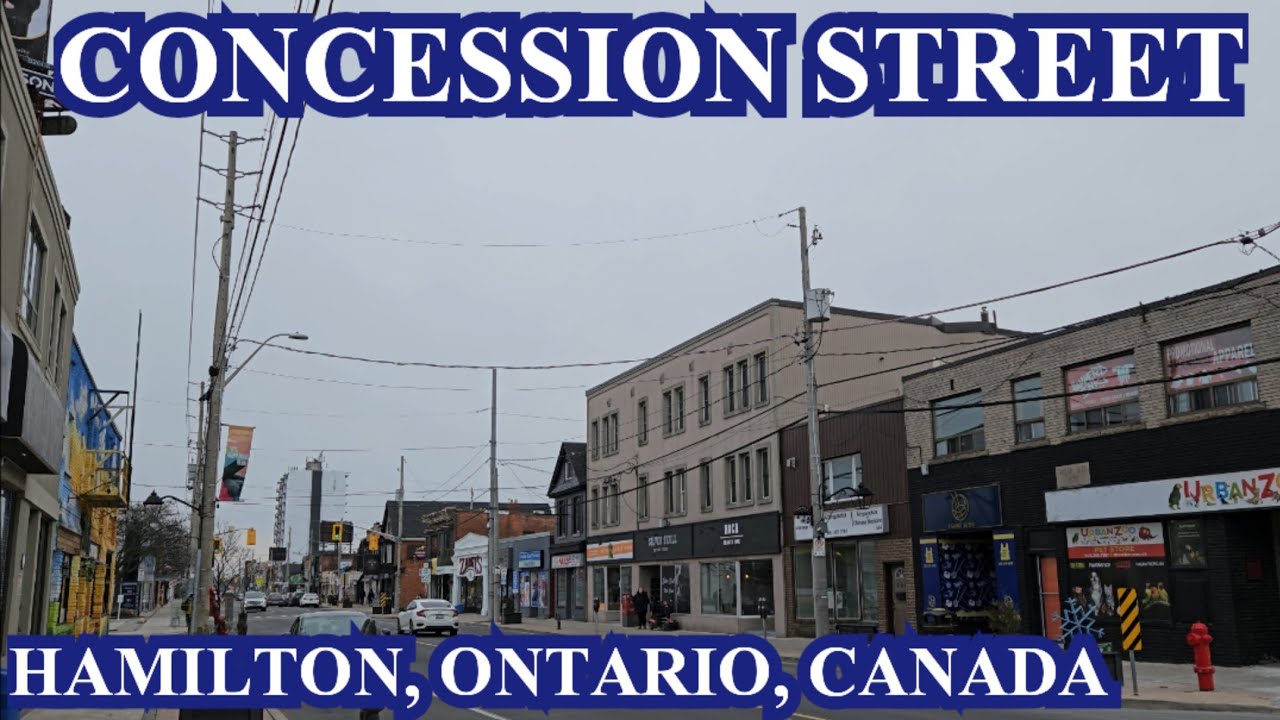 Exploring Concession Street in Hamilton, Ontario, Canada - 8k  Video