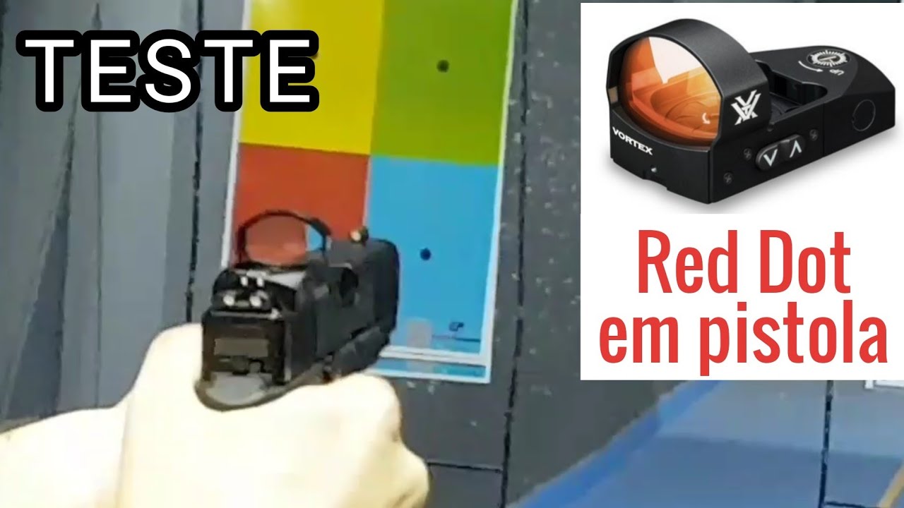 Testando Red Dot em pistola. Melhora a precisão? Mira Vortex Venom 3.0 MOA na Glock 19 gen5 MOS, 9mm