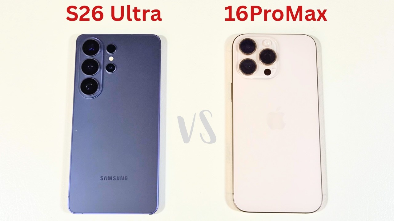 Samsung Galaxy S26 Ultra vs iPhone 16 Pro Max Speedtest and Camera Comparison