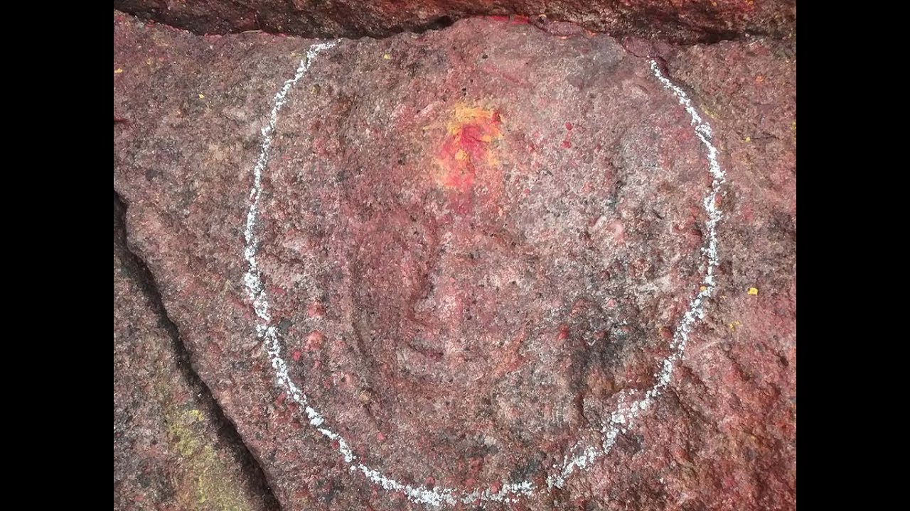 Guru Rinpoche padmasambhava,s face print ( Chyumig jhyangchub duichi chu )  at daman of Nepal.