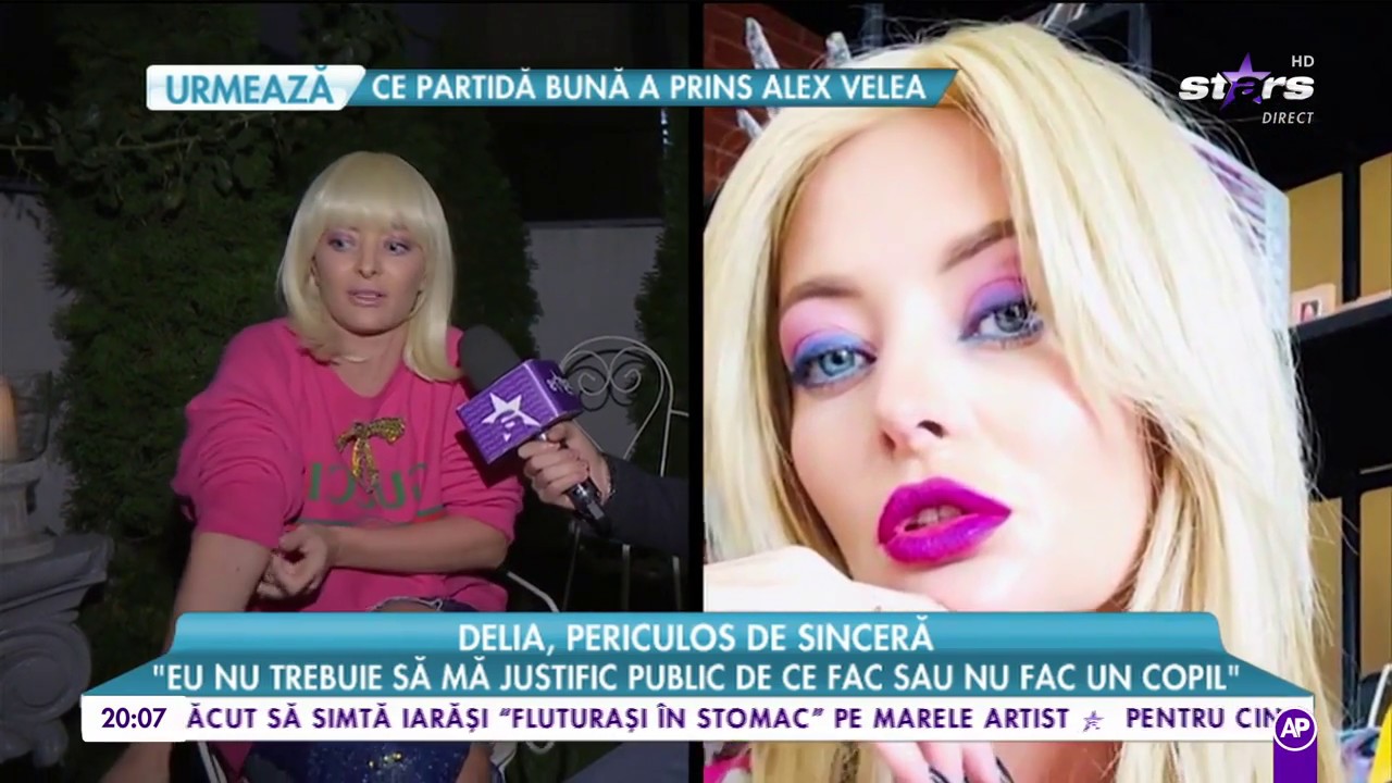 Delia, periculos de sinceră: ”Eu nu trebuie să mă justific public de ce fac sa nu un copil”