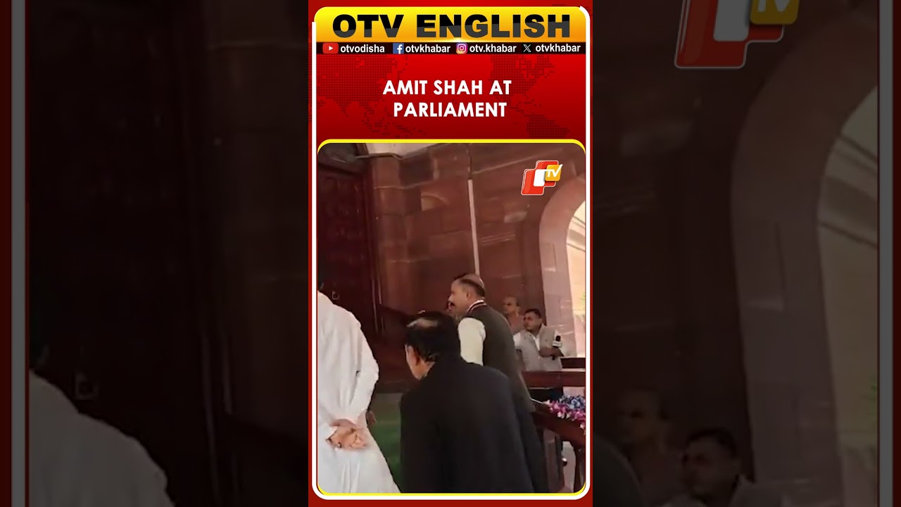 Union Home Minister Amit Shah Arrives At Parliament For Constitution Day Program