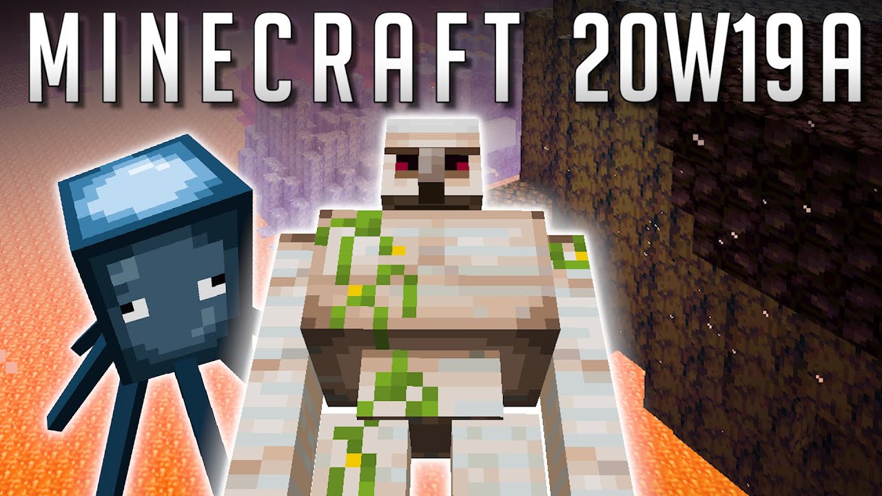 Minecraft Snapshot 20w19a : Ferme &agrave; Fer et Poulpes Boost&eacute;s !