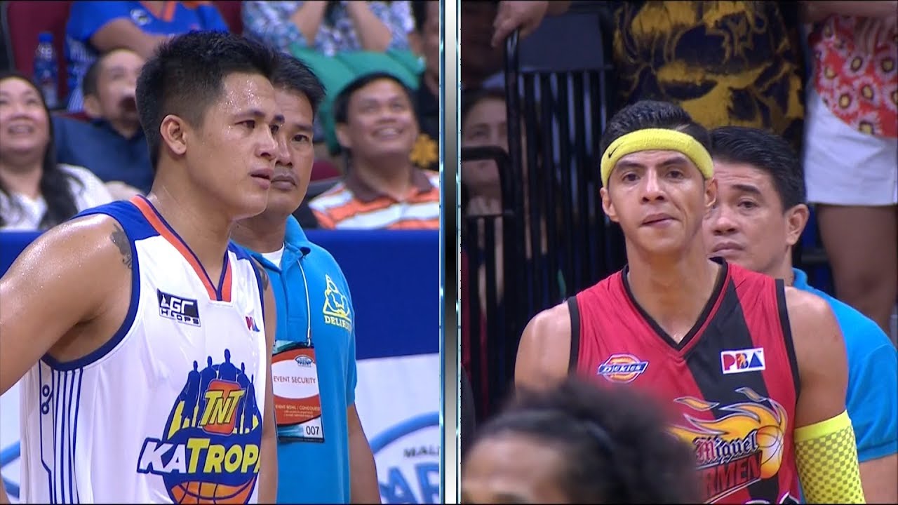 Arwind Santos and Jericho Cruz clash on the court | PBA Philippine Cup 2018