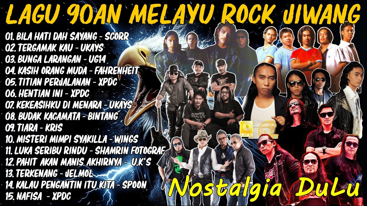15 Lagu Jiwang Malaysia 80-90an Terbaik - Rock Kapak Lama Terbaik dan Terpopuler 90-an