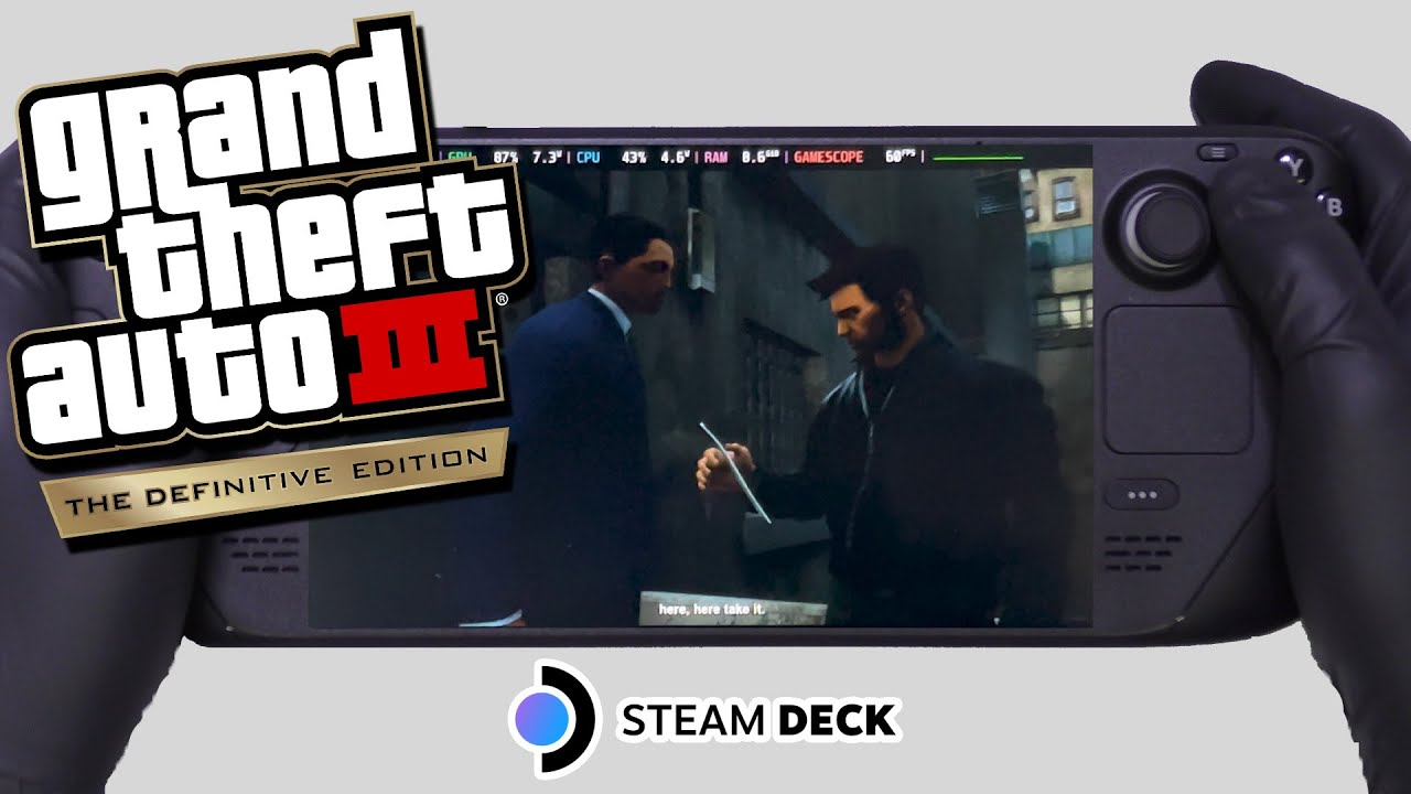 Grand Theft Auto III – The Definitive Edition | Steam Deck Gameplay | Steam OS