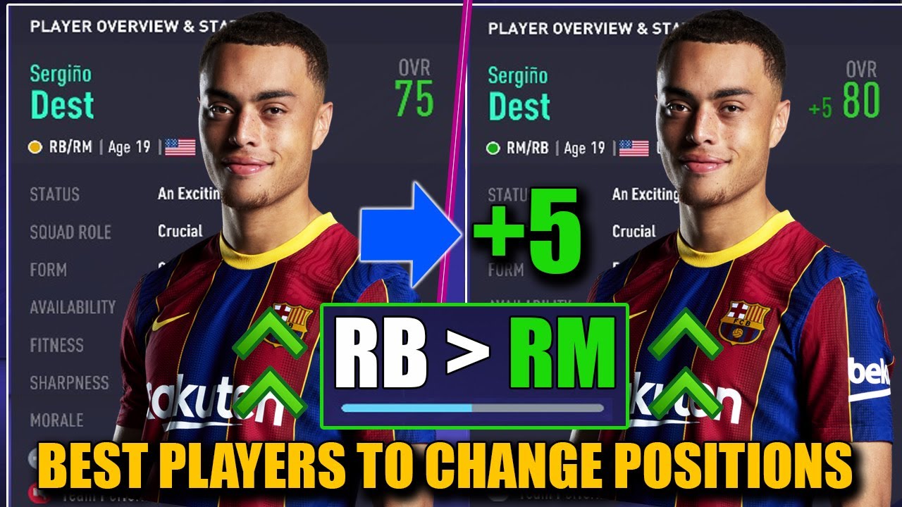 BEST PLAYERS TO CHANGE POSITIONS IN CAREER MODE (+5) - FIFA 21