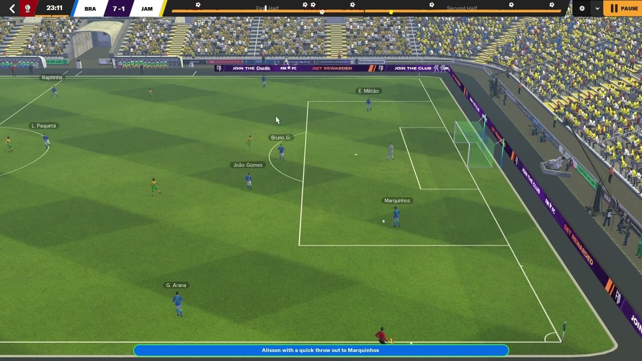Dorival Junior Tactic with Brazil in FM24: Build Up Phase