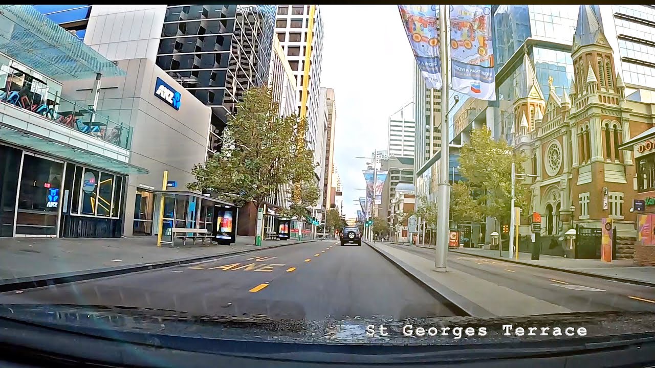 City of Perth Driving Tour 2021 | Slow Driving | Soft Piano Music Background