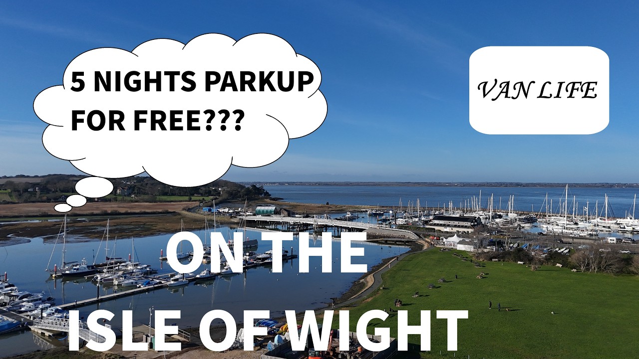 Free over night park up on the Isle of Wight for a week? van life, drone, drive out.