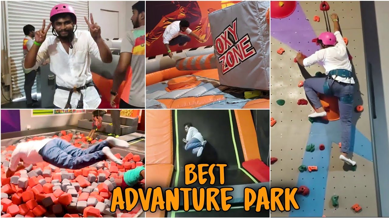Oxyzone Advantures Park in Coimbatore 🔥 | wall climbing, Dutch ball, Fall and climb, Wipe Out etc...