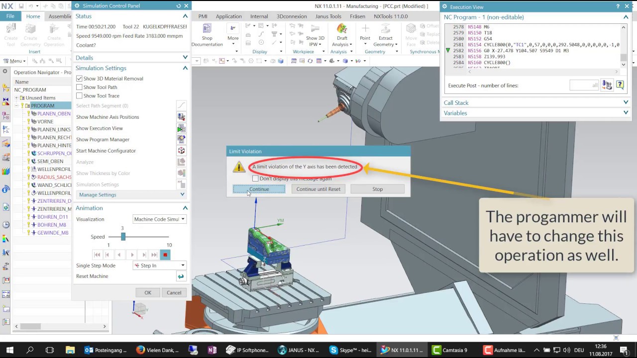 NX CAM Machine Tool Kit Simulation
