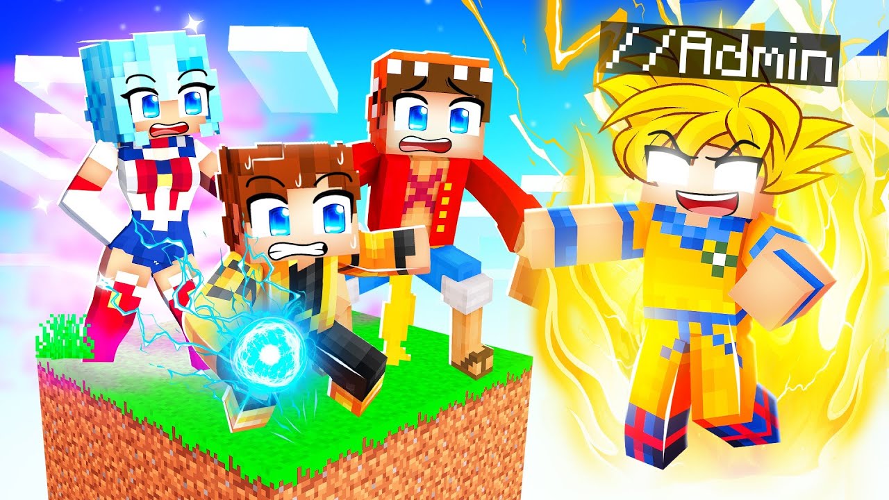 Using ADMIN COMMANDS on One ANIME Block in Minecraft!