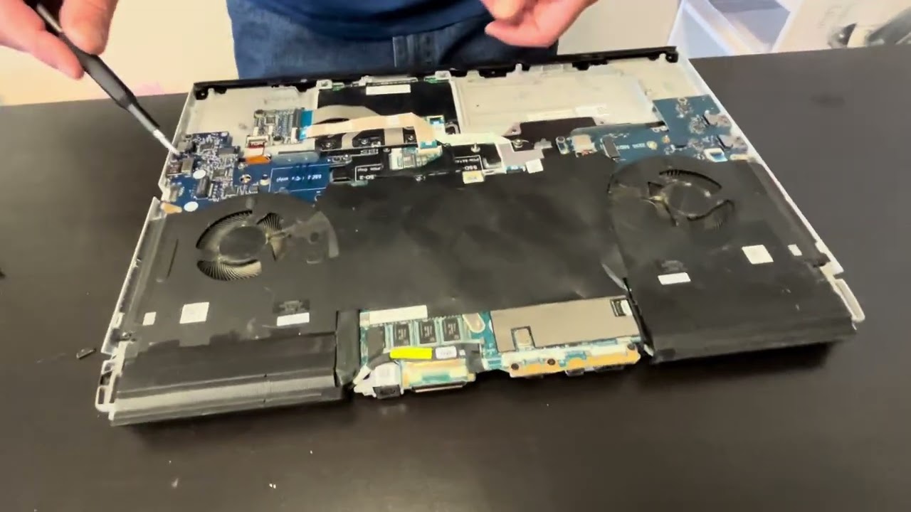 Alienware m17 R4 Laptop. Easy DIY at home disassembly,  repair or upgrade: RAM, SSD battery and more