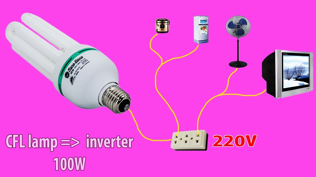 How to make inverter using CFL lamp 100W, creative prodigy #33