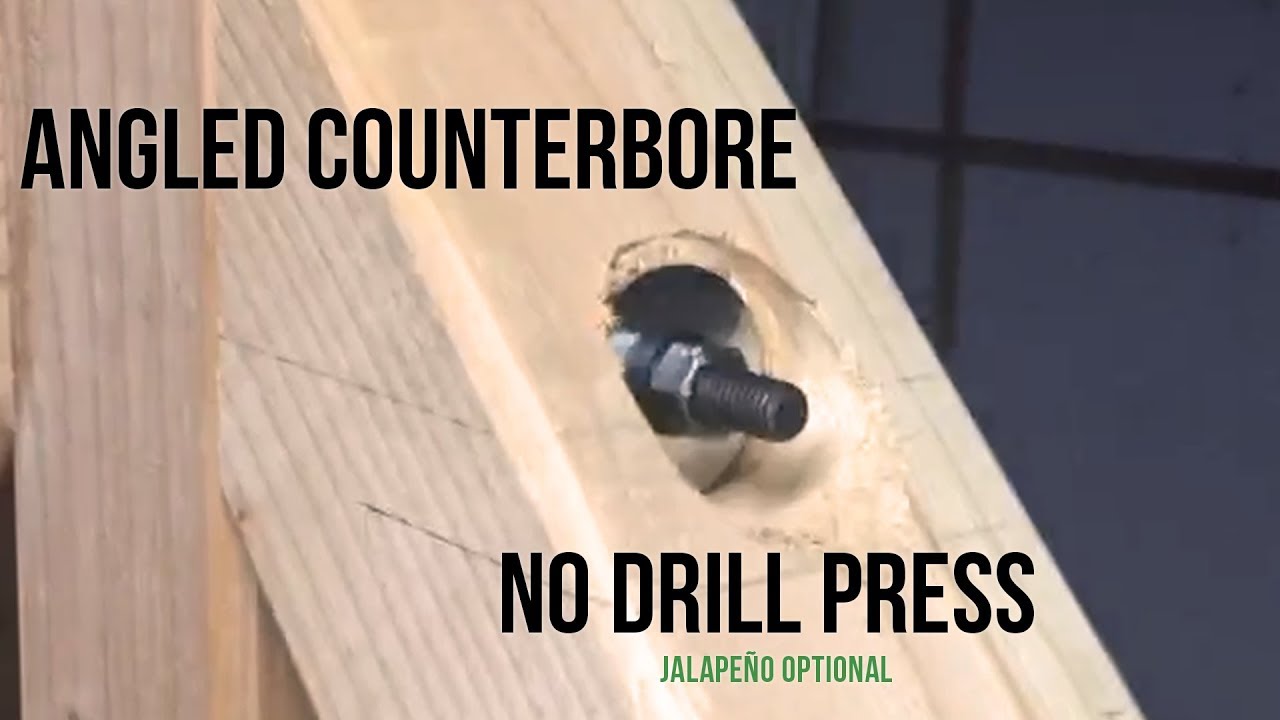 Cranebow Build: Make an Angled Counterbore Without a Drill Press