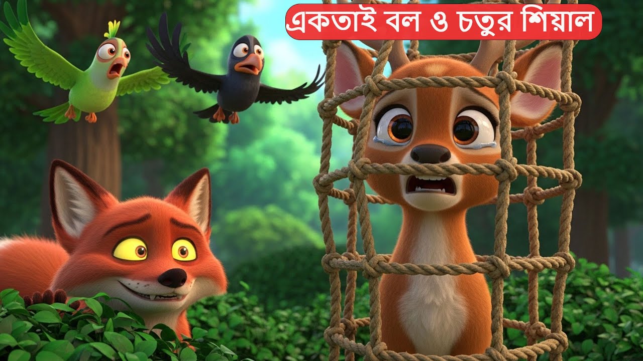 একতাই বল ও চতুর শিয়াল | নতুন বাংলা কার্টুন | Bangla Moral Story 2026