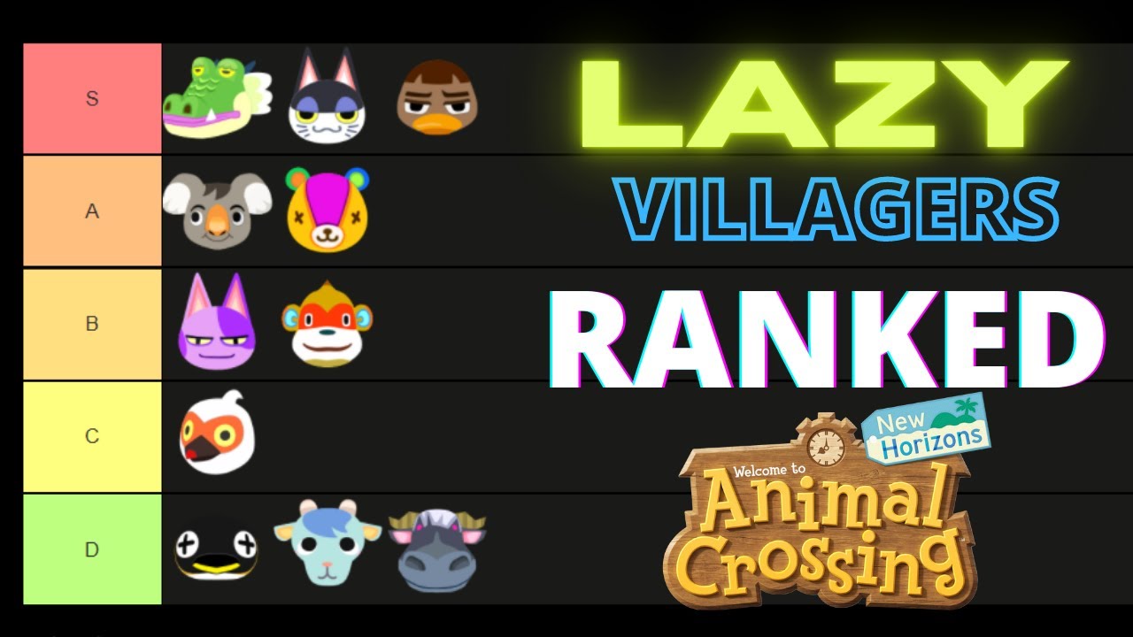 ranking every lazy villager | TIERMAKER | Animal Crossing New Horizons