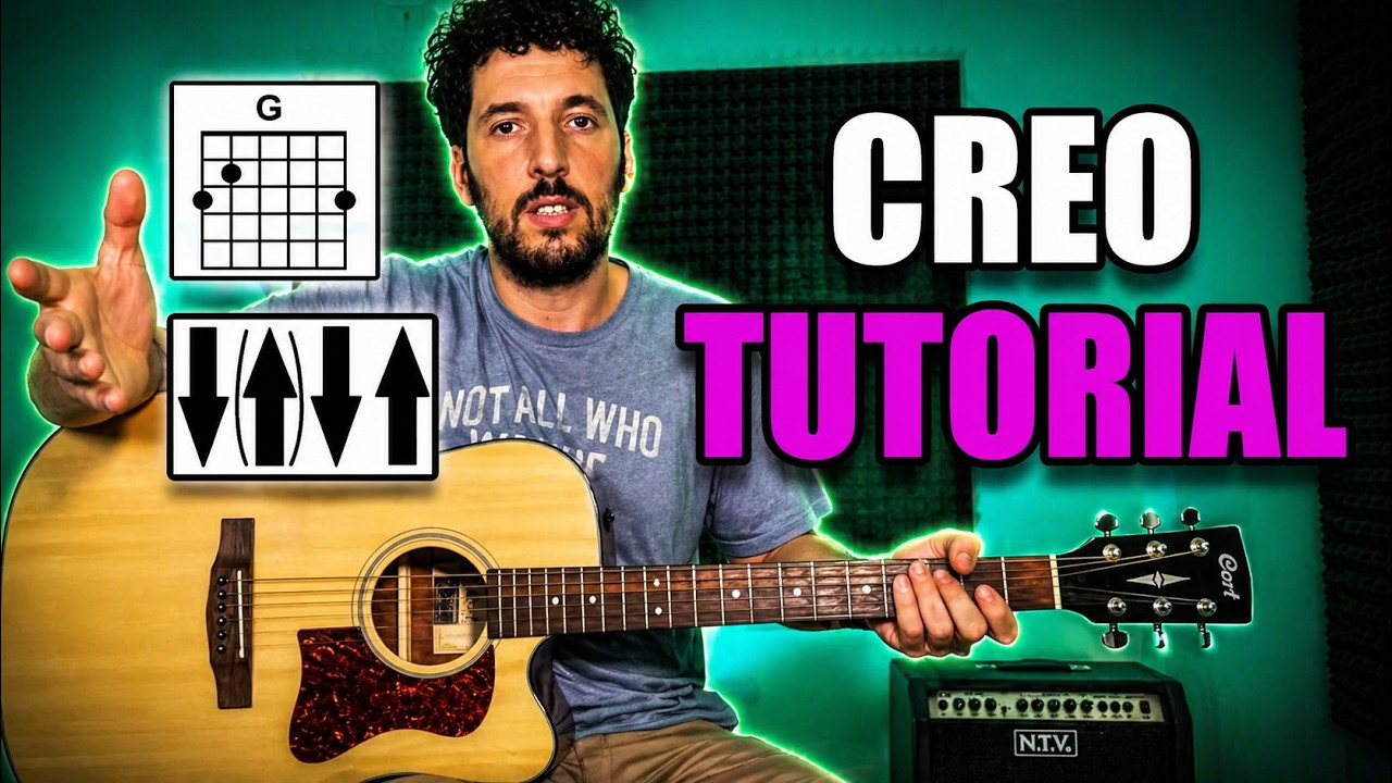 Cómo tocar “CREO” de Callejeros en guitarra 🎸 | Tutorial fácil con acordes – NachoAste