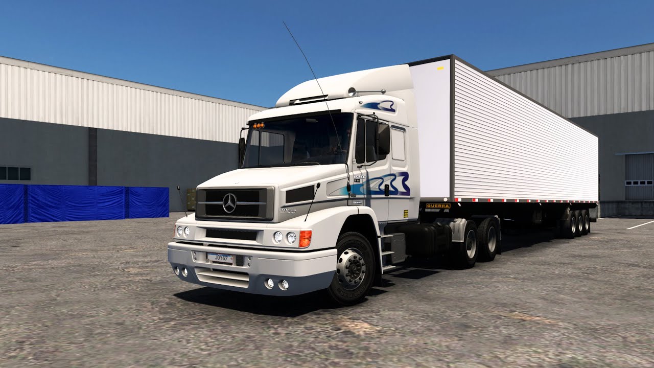 BICUDO CLÁSSICO! MERCEDES-BENZ LS 1938 6x2 COM SEMI-REBOQUE BAÚ GUERRA - Euro Truck Simulator 2