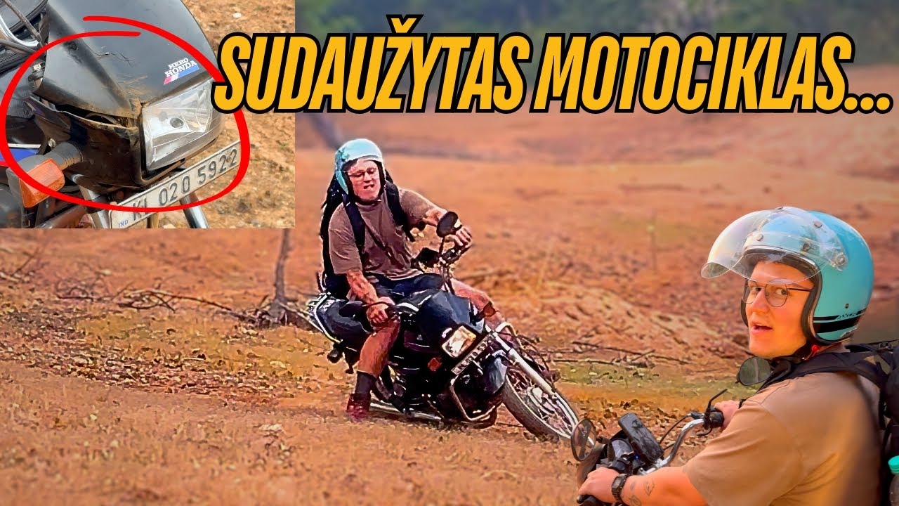 MOTOROLERIAIS PER INDIJĄ (PIRMI GRIUVIMAI)