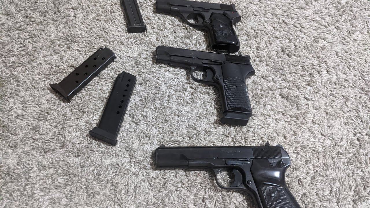 Comparing tokarevs- large and small. M70, M88 and a Norinco 213