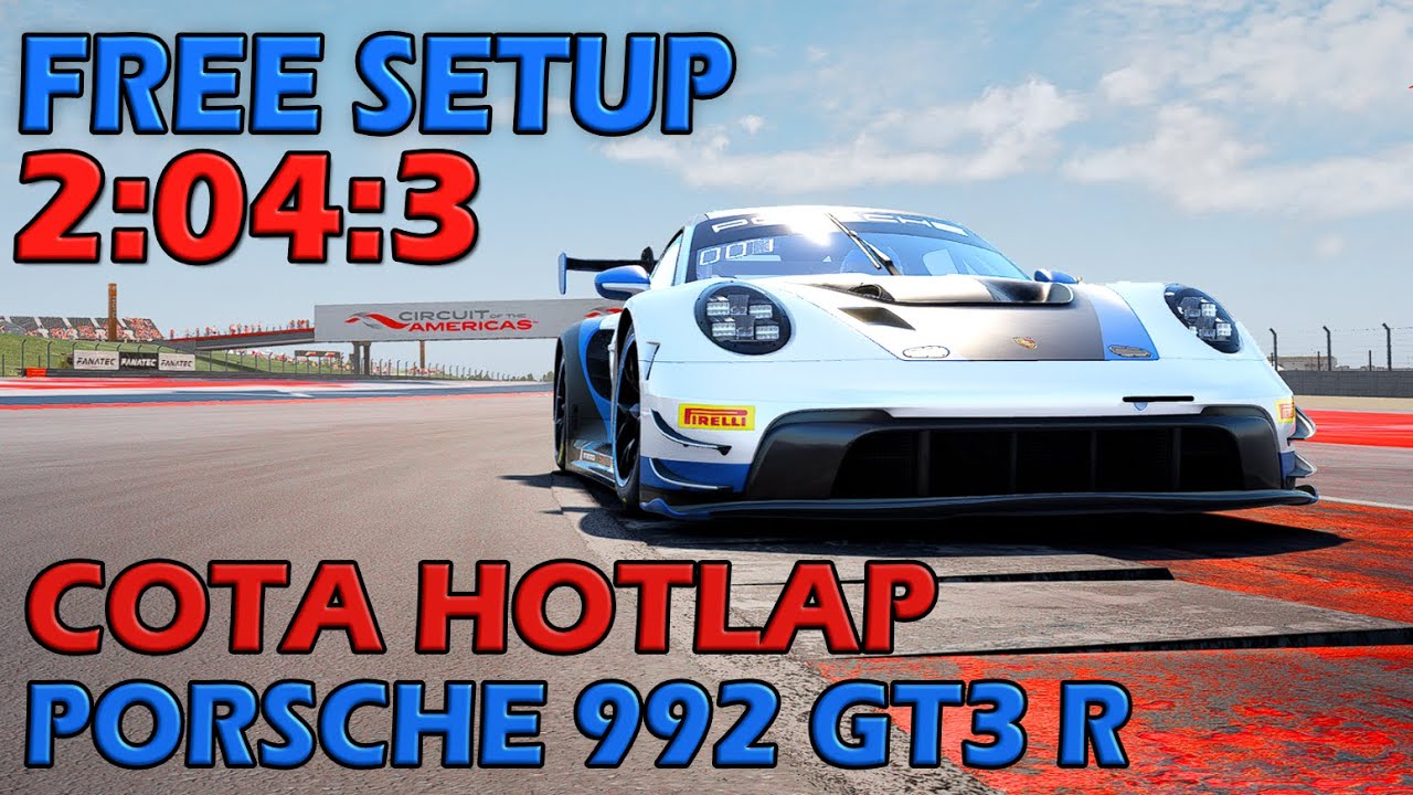 ACC 1.9 | PORSCHE 992 GT3 R @ COTA | 2:04:3 | FREE SETUP + HOTLAP