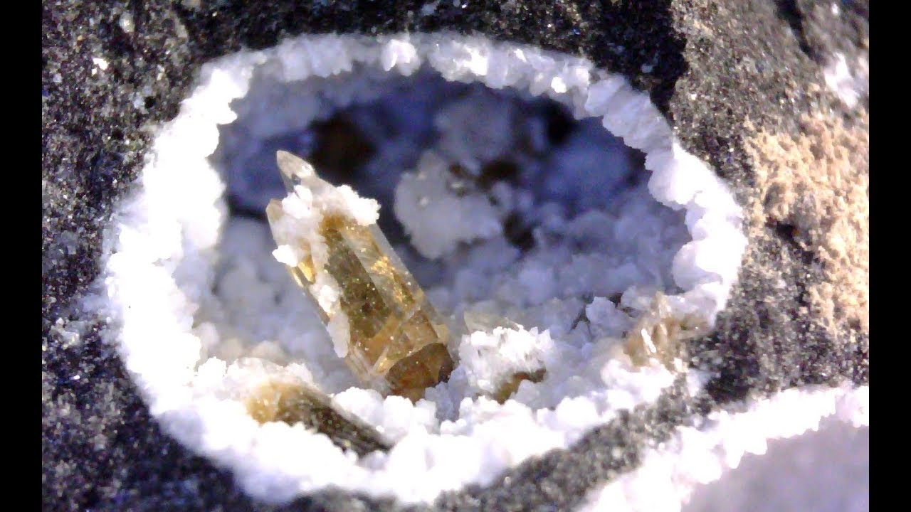 Rock hounding (crystals)  at Highway 97 and Westside road.